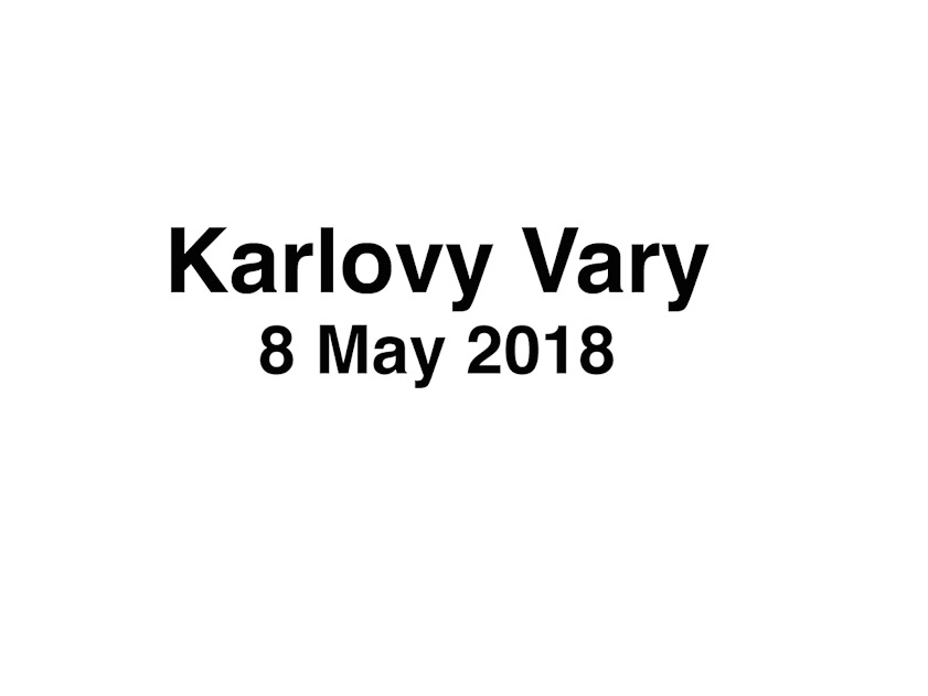 We took a train to Karlovy Vary, the spa near the border also known as Carlsbad. Finding the our train in the large Prague railroad station was difficult.