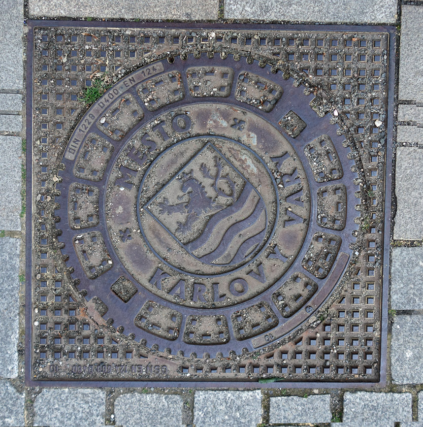 Manhole cover in Karlovy Vary.
