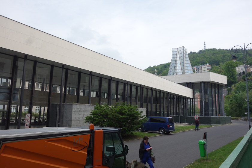 The Hot Spring colonade was built in Functionalistic style in 1975.
