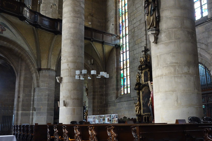The west end of the nave and part of the organ loft.