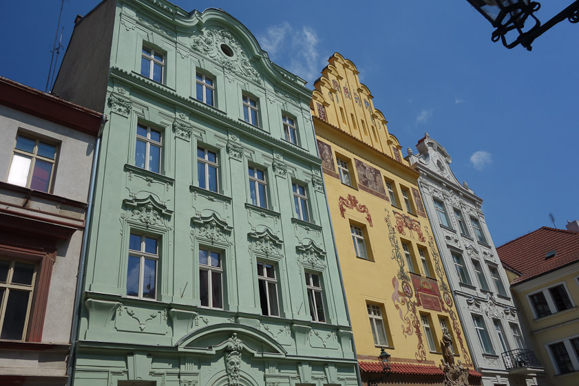These buildings are on Veleslavinova. The Brewery Museum is in the lower right corner.