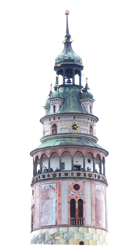 Tourists visiting the tower.