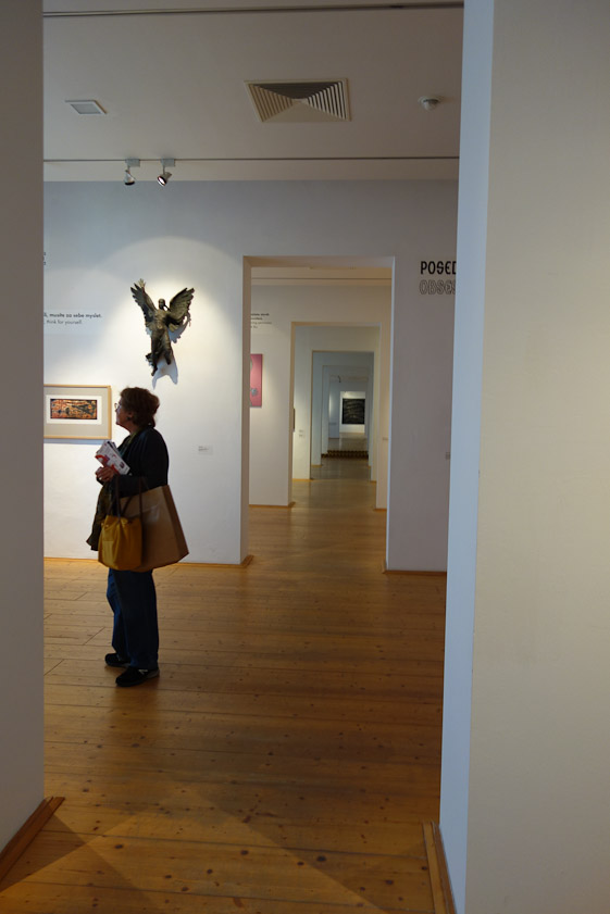 The rooms in this gallery go on and on in enfilade.