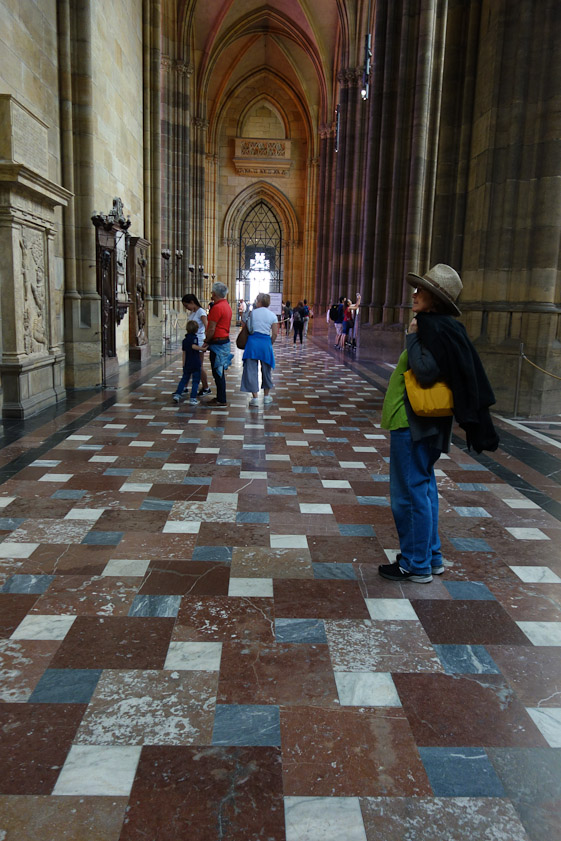 Mariana in the south aisle near the oratory.