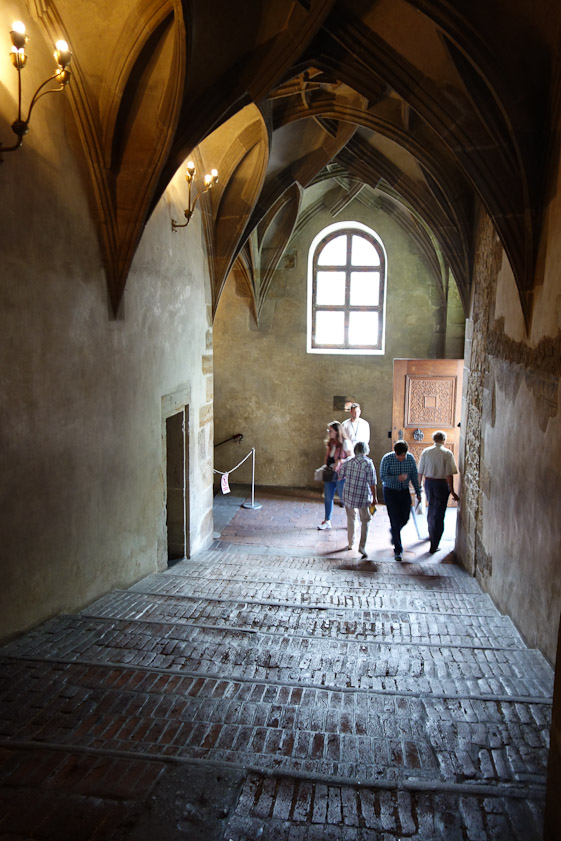 The ramp by which mounted knights could enter Vladislav Hall for tournaments.