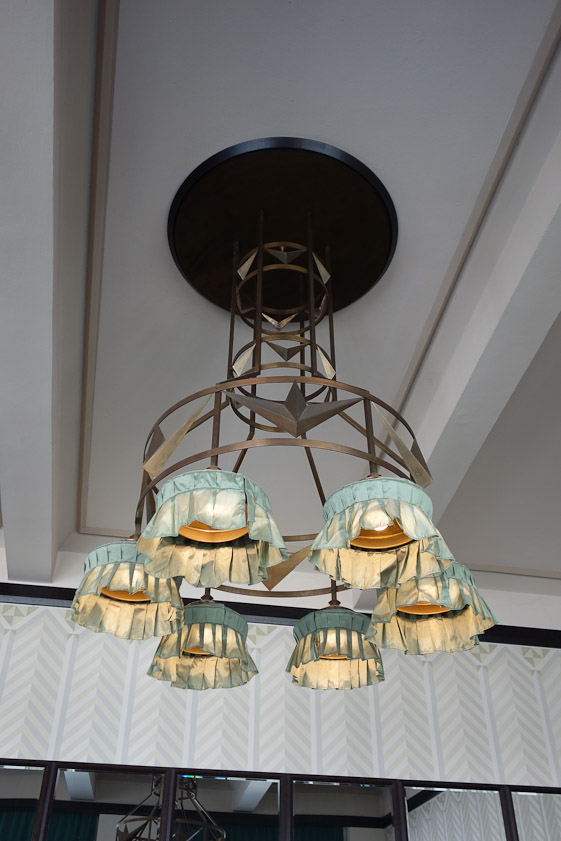 Josef Gočár also designed the Grand Cafe Orient on the first floor, with these light fixtures.