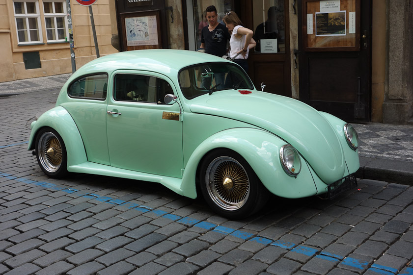 Very cool customized Beetle seen as we hiked to our next sight.