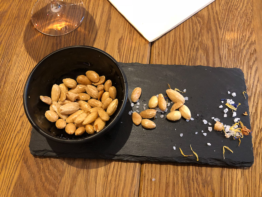 Hot salted almonds were commonly offered with drinks before dinner in Bohemia.