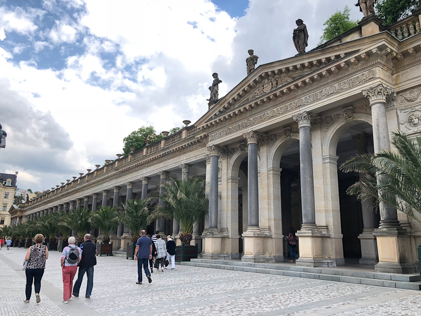 The Mill Colonnade (Mlýnská kolonáda), just downstream from the Market Colonade. It was built 1871-81.