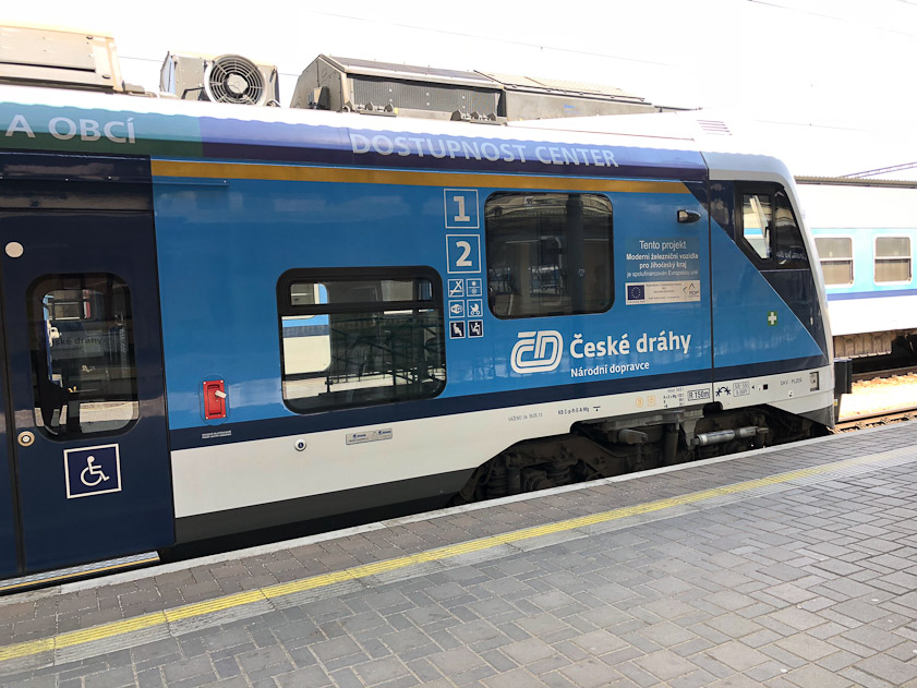 This not our train. It is a two-level commuter train with level entry.