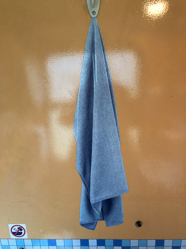 Also a painting, not a towel, but quite realistic.