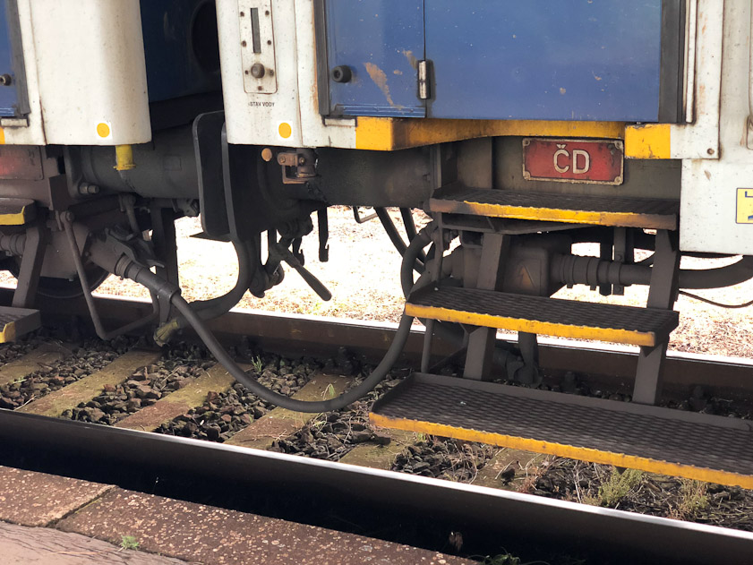Every train we took in Bohemia required that you climb four steps. Not nice.