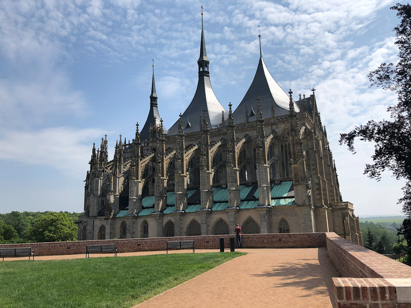 View from a raised terrace north of St. Barbara.