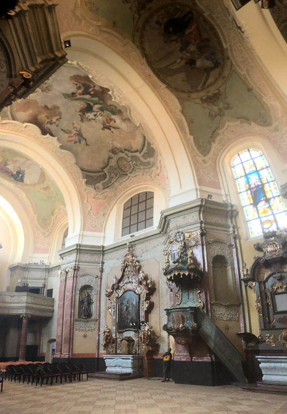 It was restored, starting in 1980, after neglect and vandalism during the Communist era.