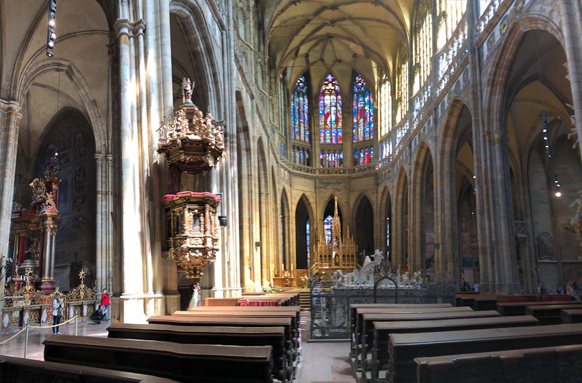 Tourists are excluded from the chancel.