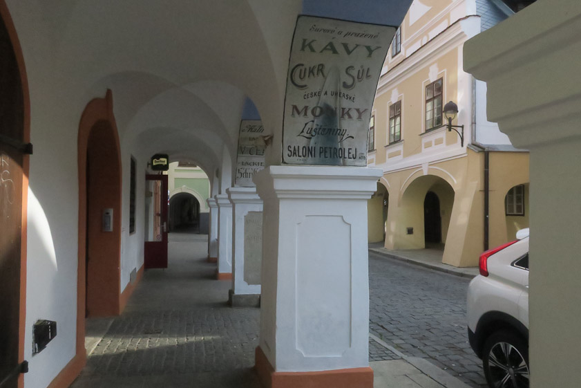Arcades in Ceske Budejovice.