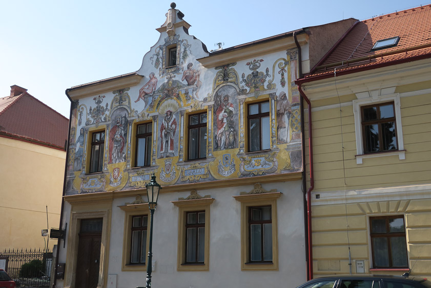 A nicely decorated building near our pension.