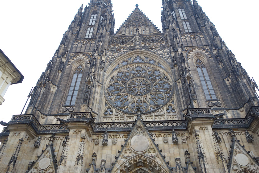 This is the west front of St Vitus Cathedral, part of the Castle.
