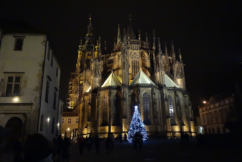 Night view of St Vitus from the east.