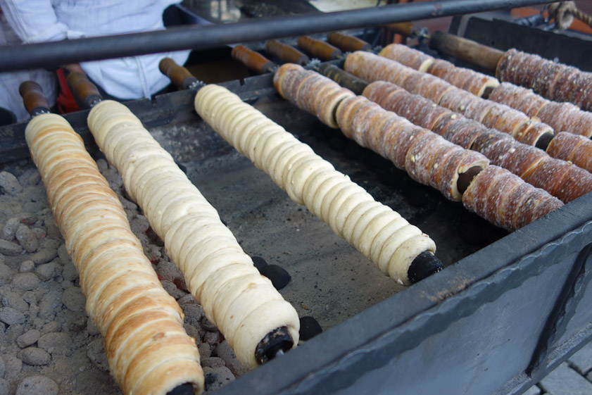 We didn't taste these sugar-dusted cakes being cooked over hot coals.