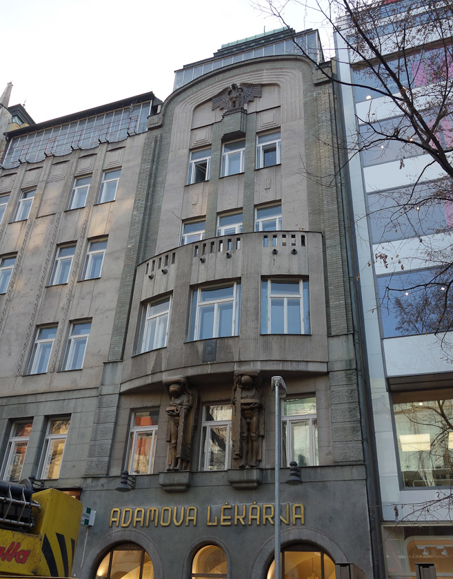 A building from a later era on Wenceslas Square (which is not square, but a long boulevard).