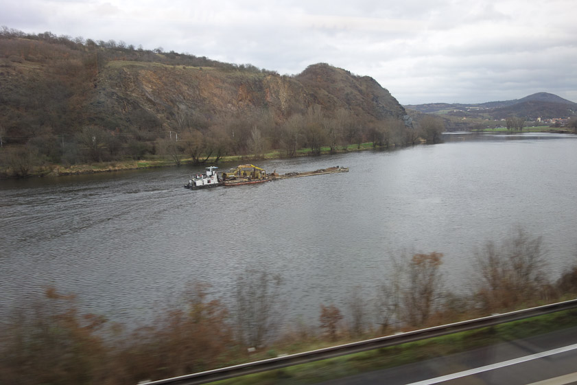 The rail route followed the Moldau (Vltava), which merges with the Elbe.