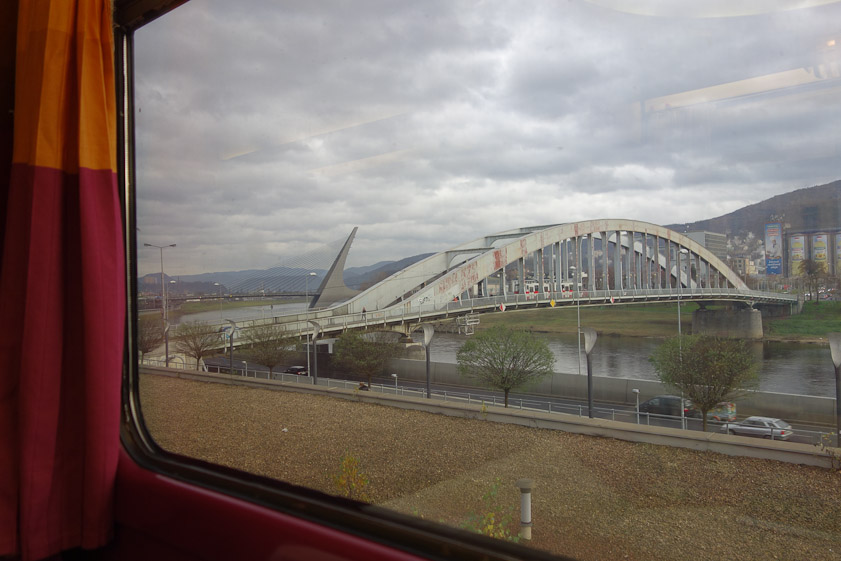 View of the Vltava from the train to Dresden.