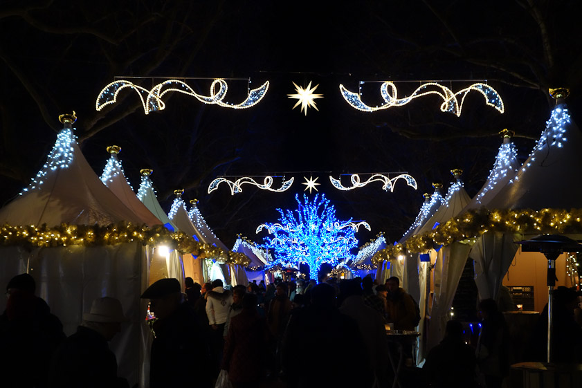 These tents could be closed up overnight.
