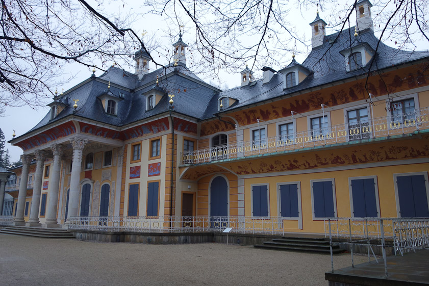 This recently renovated part of Pillnitz Palace will house the Deocrative Arts Museum.