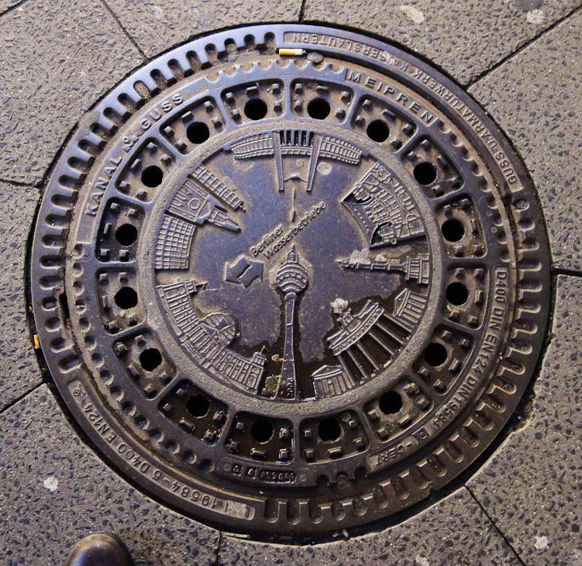 Berlin manhole cover. It says Berlin Water Companies