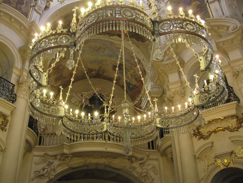 Chandelier in St Nickolas, next to Old Town Square.
