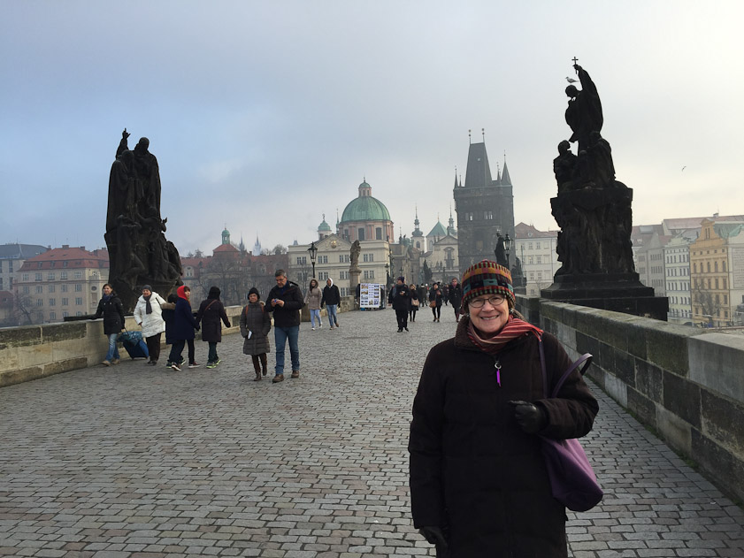 Mariana on Charles Bridge.