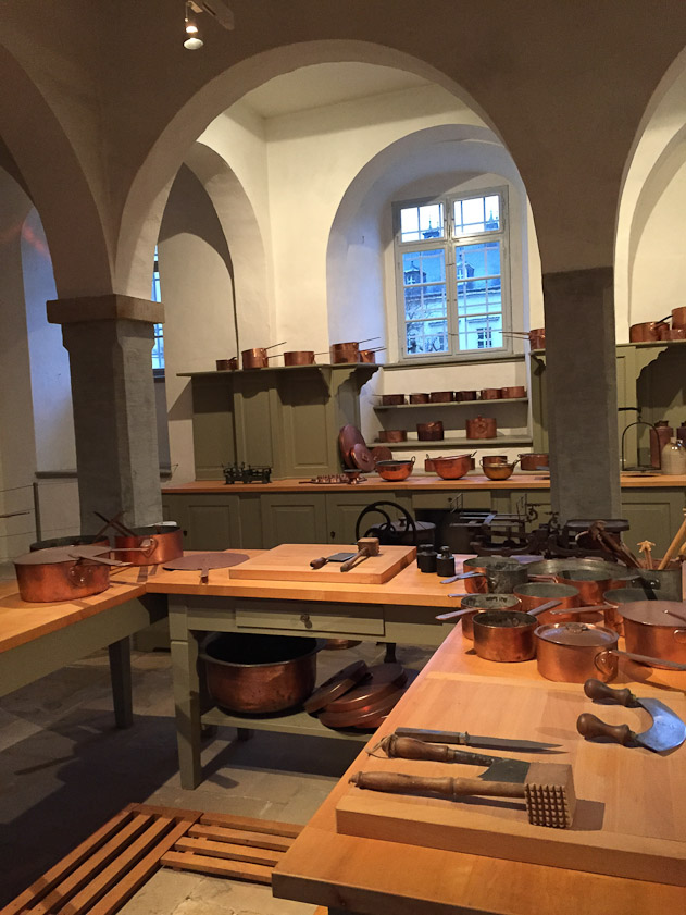 The kitchen at Pillnitz Palace was one of the few restored rooms that we saw.