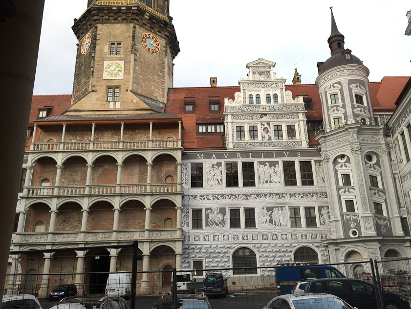 This wing of the Royal Palace in Dresden was recently renovated but not yet open to the public. I shot this photo from the Green Vault, which is part of the Royal Palace.