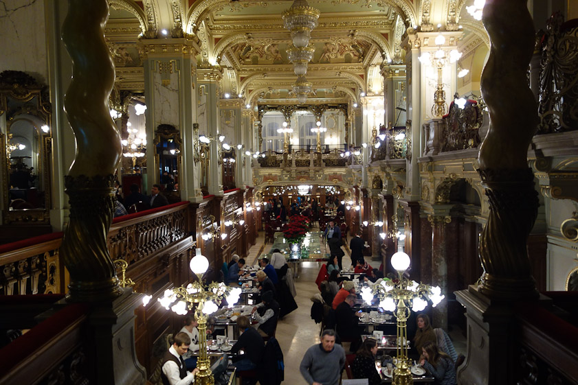 We had tea in the New York Cafe, part of the Boscolo Hotel. It was built in 1898 as the office of the New York Life Insurance Company. Its interior is famously opulent.