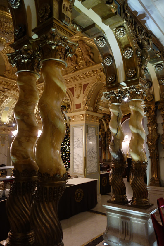 Columns in the second floor gallery.