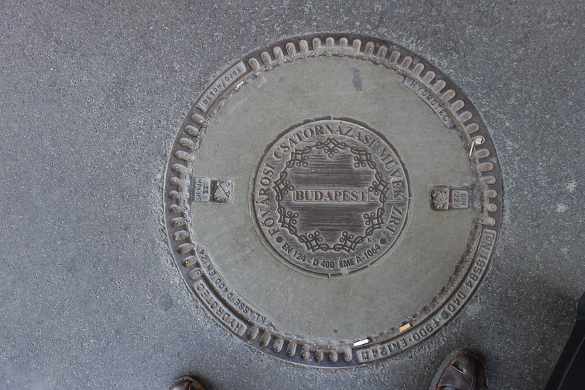 Manhole cover in Budapest.