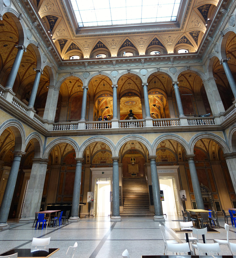 Court of the Museum of Applied Arts (MAK). The building, in neo-Renaissance style, opened in 1871.