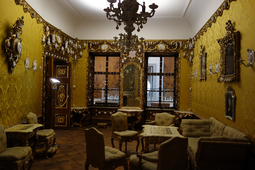 An 18c room from the Palais Dubsky in Brno in an exhibition called 