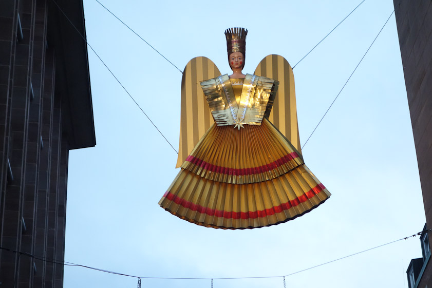 This Rauschgoldengel  is a symbol of Christmas in Nuremberg, typically made of brass.