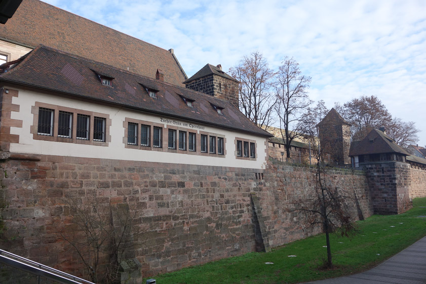 City walls of Nuremberg near the Germanisches Museum and the Opera House.