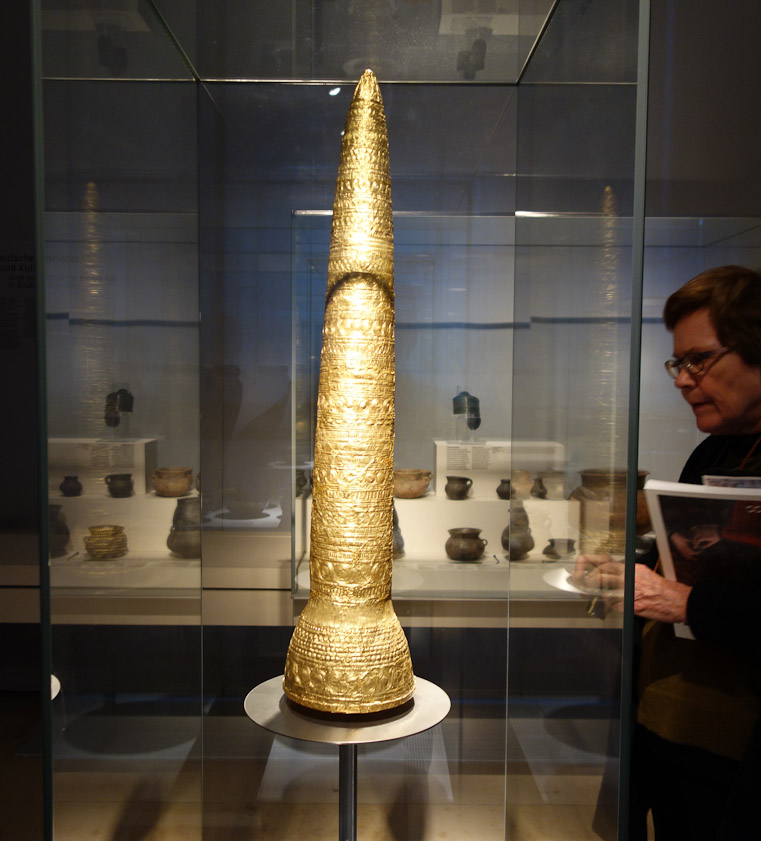 The most astounding artifact we saw at the Germanisches National Museum was this gold headdress from 1100-900 BC (Bronze Age), found in 1953 by a worker clearing tree stumps near Buch, Nuremberg.