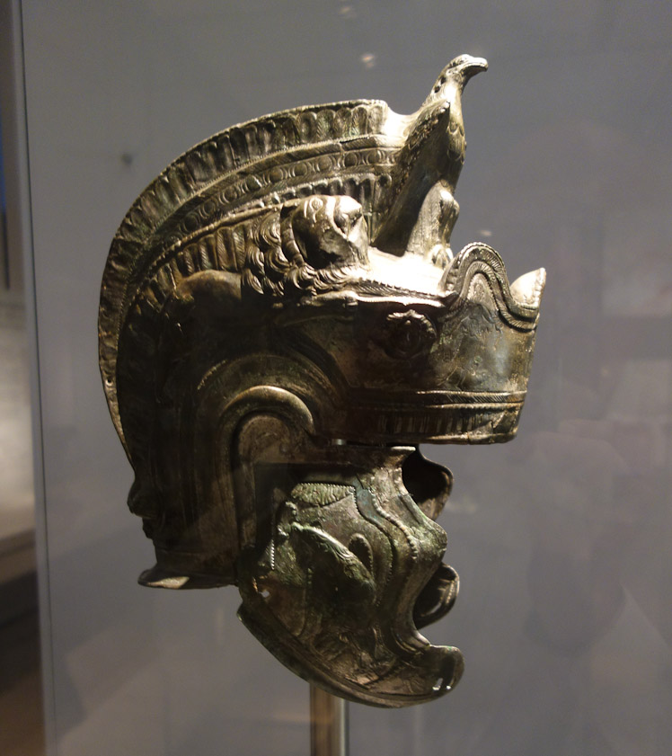 We spent most of our time in an exhibition marking the 700th birthday of Charles IV, Holy Roman Emperor 1346-78. After lunch we visited the Prehisotry and Ancient History gallery, where we saw this Roman parade helmet from 150-200 AD.