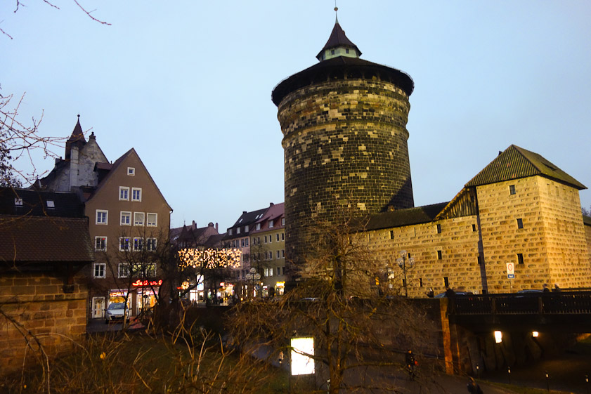We passed Spittlertor, part of the city wall, coming back from  dinner at Koch & Keller.