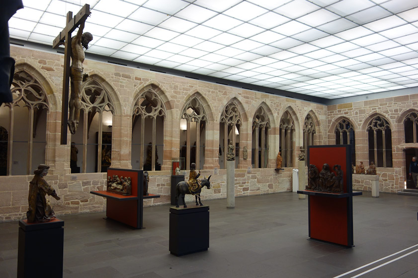 No guards, no visitors in the Medieval wood sculpture gallery.
