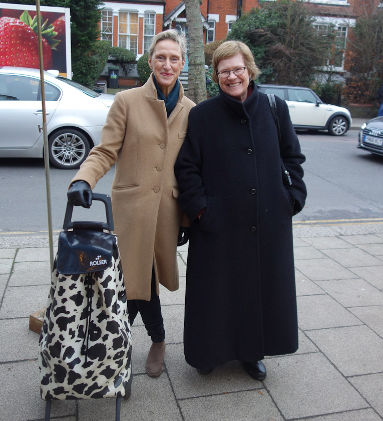 Janette and Mariana shopping in Muswell Hill
