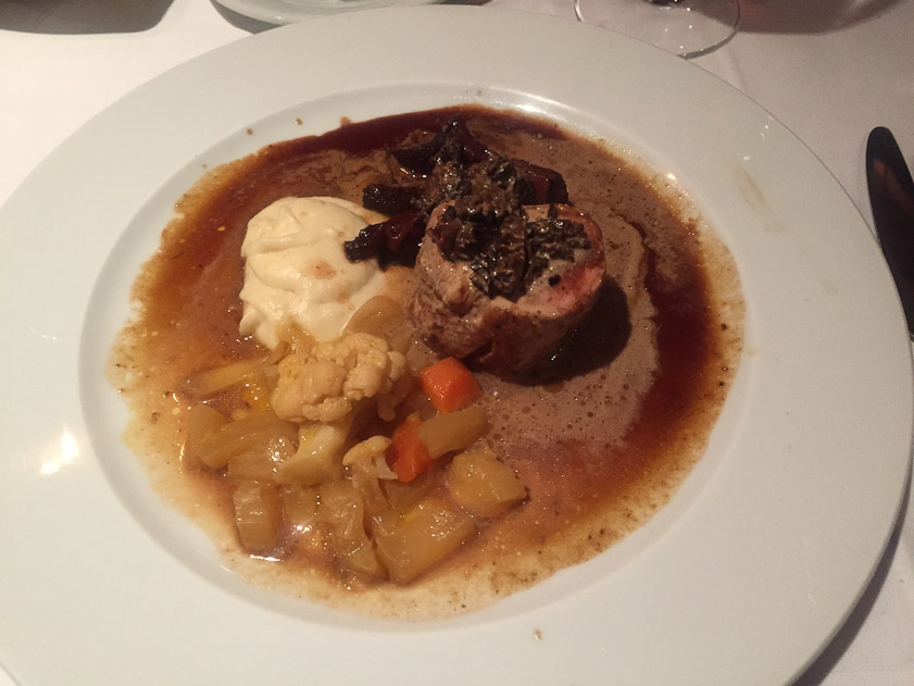 My entree at Restaurant Fischer.