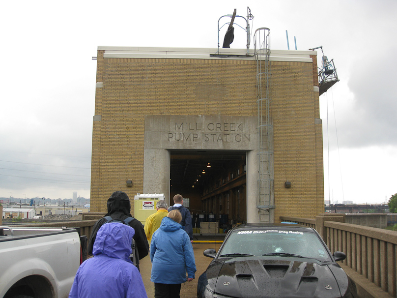The second stop on our Friday tour was the Mill Creek Pump Station and Flood Control Dam. This was built in the 1940s after the huge flood of 1937.
