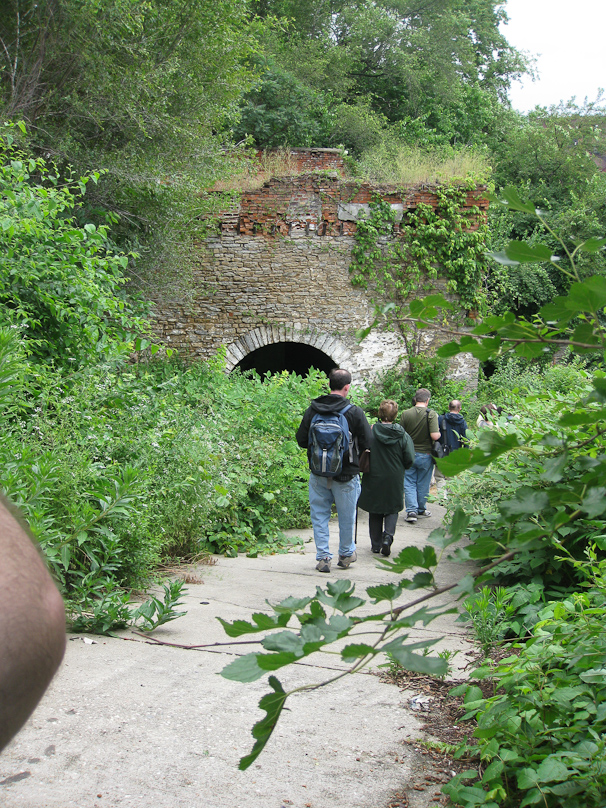 This is the entrance to the lagering cellars, where lager was kept cool for several weeks after the first, rapid fermentation had completed.