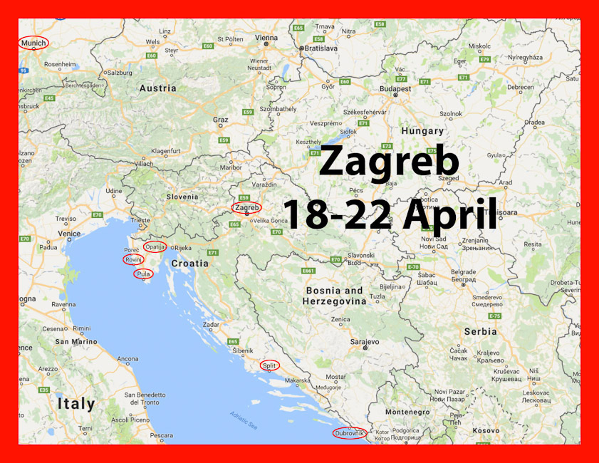 We arrived in Zagreb on Lufthansa with a change in Frankfurt.